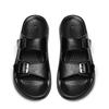 Metal Buckle Summer Men's Slippers Indoor Outdoor Half Drag Sandals Beach Comfortable Soft Slides Casual Shoes Wading Aqua Shoes
