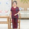 2026 Cotton Silk Summer Two-Piece Set for Women Aged 60-80