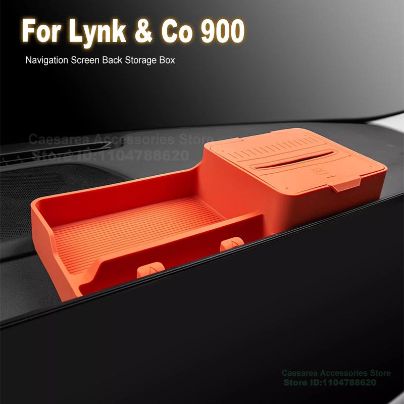Suitable for Lynk & Co 900 Car Screenrear Silicone Storage Box Dashboard Tissue Box Organizer Tray Auto Accessoires