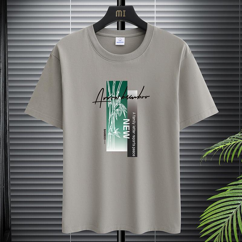 Summer Men's T Shirts Fashion Streetwear Bamboo Print Graphics Tops Tees Men Casual Men Sports Short Sleeve T Shirts Men