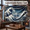 Octopus Sea Life Theme Throw Blanket Custom Name Text Personalized Blanket Soft Cozy Blanket for Home Sofa Bed