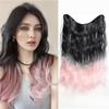 Sentetik Uzun dalga Degrade renkli saç uzatma Saç Uzantıları Üzerinde Klip