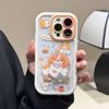 Applicable Apple 16Promax Mobile Phone Case Puppy Holder iPhone15 Cream Case 17 Protective Case Ins Cartoon