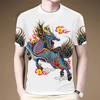 Summer 3D Printed T-shirt Retro Kirin Beast Series Men's Personalized Creative Round Neck Large Short Sleeve