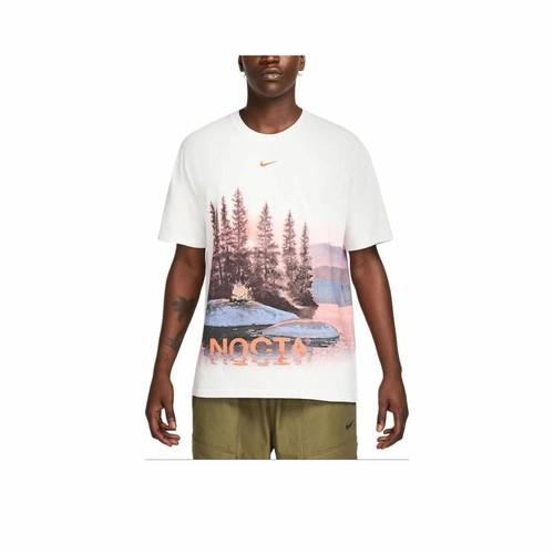 Nike T-shirt Unisex Manica Corta Versatile Moda Collaborazione Nocta Bianca