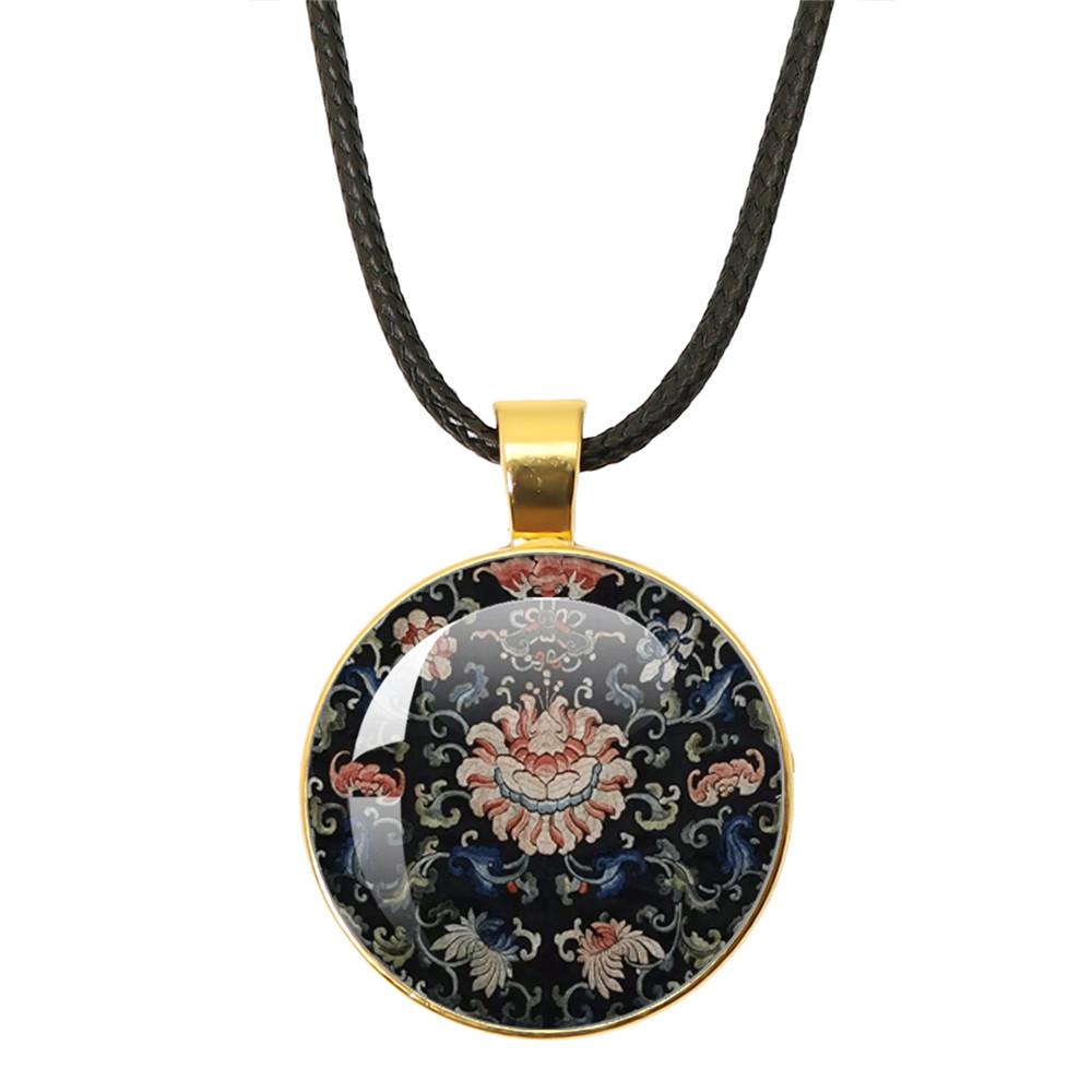 Beautiful Mandala Tree of Life Rope Chain Glass Pendant Necklaces for Women Yoga Mandala Necklaces Gift Charm Women Jewelry