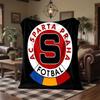 Sparta Prague Print Flannel Blanket Soft Warm Sofa Bed Throw Blanket For Home Office Bedroom