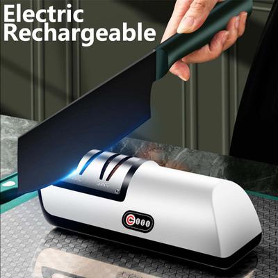 Elektrischer USB-Messerschärfer, automatisch, verstellbar, wiederaufladbar, Küchenmesser, Schere, für Zuhause, schnelles Schärfen von Küchenwerkzeugen