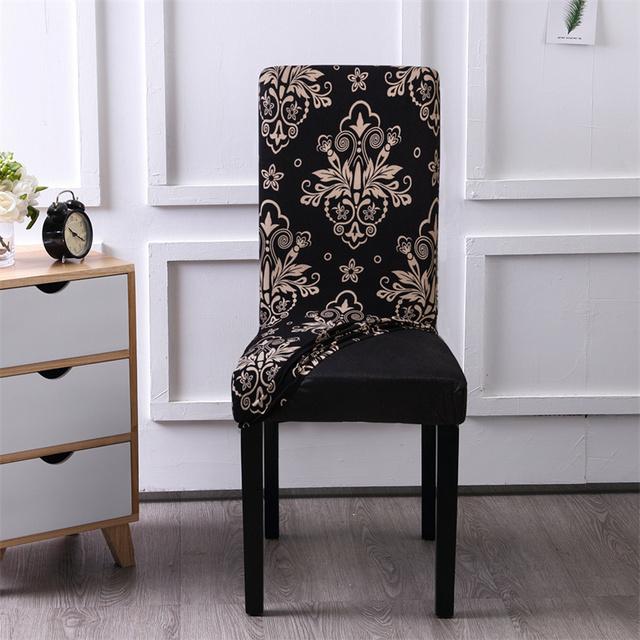 Geometry Chair Cover Flexible Stretch Spandex Chair Cover For Dining Room Restaurant Weddings Banquet Hotel Elastic Chair Cover for Home