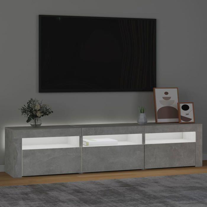 VidaXL TV Stand with LED Lights Entertainment Center Storage Media Cabinet Living Room Furniture Home 3152757