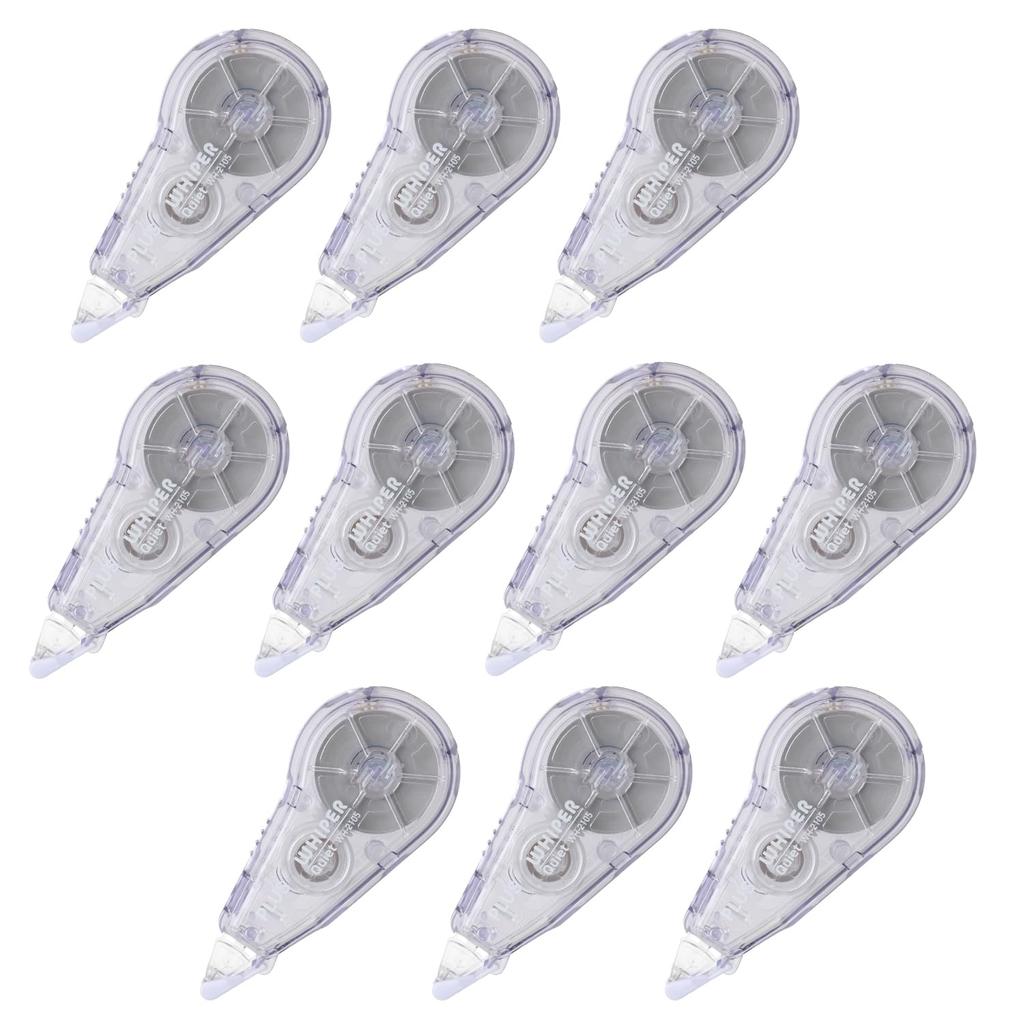 Plus Whiper Quiet Correction 5mm X 10 Tape, Wide, 10-Pack, Purple, WH-2105, 52-842