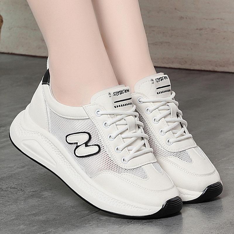 

Fashion Casual Comfortable Shoes For Women In Summer New White Shoes For Women Lightweight Soft Sole Mesh Breathable Sneakers For Women 36