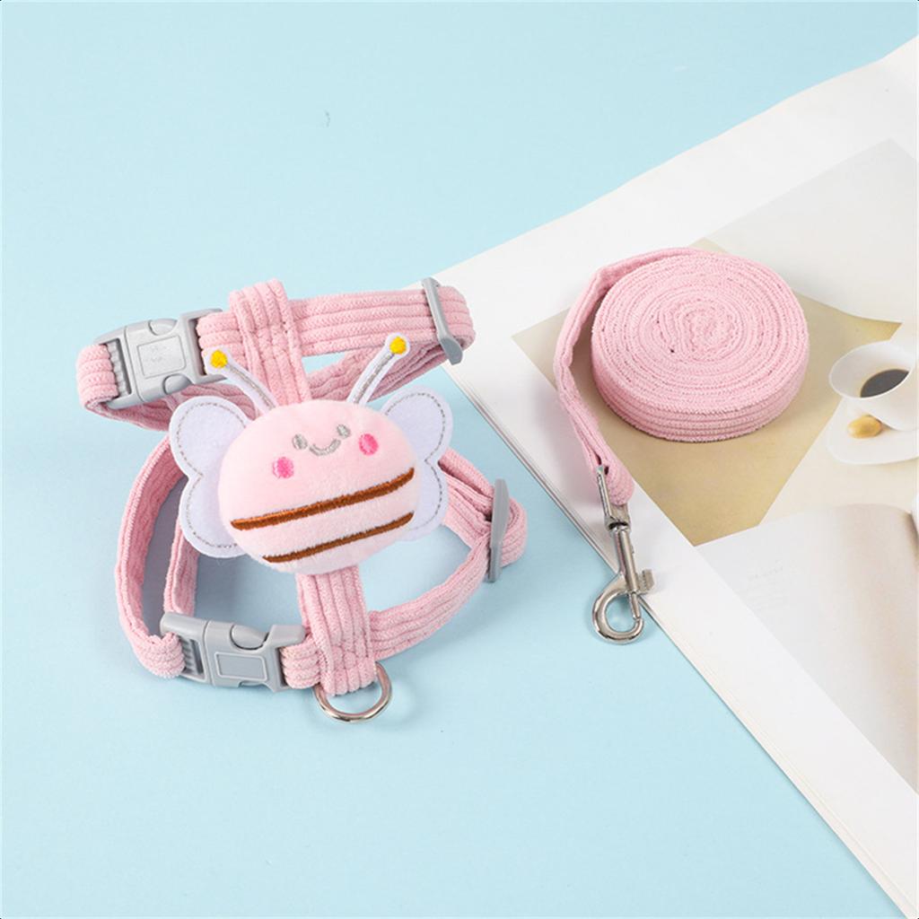 New Ultimate Top-rated Durable Comfortable Antilost Bee-Shaped Pet Harness Set for Puppy Dog Cat. Premium Soft Supplies Ensure P