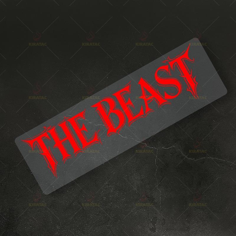 

1pc THE BEAST Original Motorcycle Sticker for Motorcycle Fairing Helmet Car Window Trunk Scooters Waterproof Durable Vinyl Decal 18x4.8cm