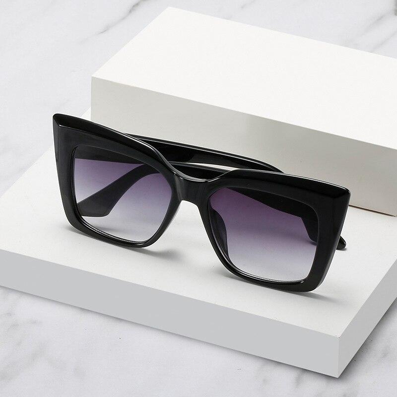 Fashion Oversized Cat Eye Sunglasses Women Fashion Colorful Leopard Eyewear Shades UV400 Men Square Gradient Sun Glasses