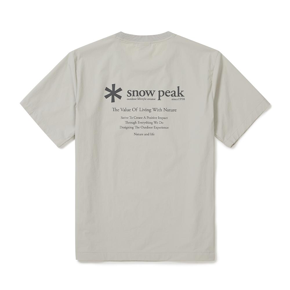 SNOWPEAK Thin-Tech Basic Short-Sleeve T-shirt Light Beige (S25MUSTS31)