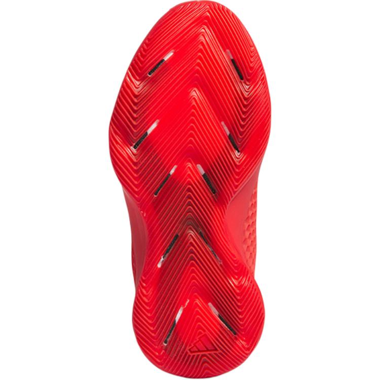 New Adidas A.E. 1 Anti Slip Wear Resistant Mid Top Children's Basketball Shoes Red Black Teenagers IG6611