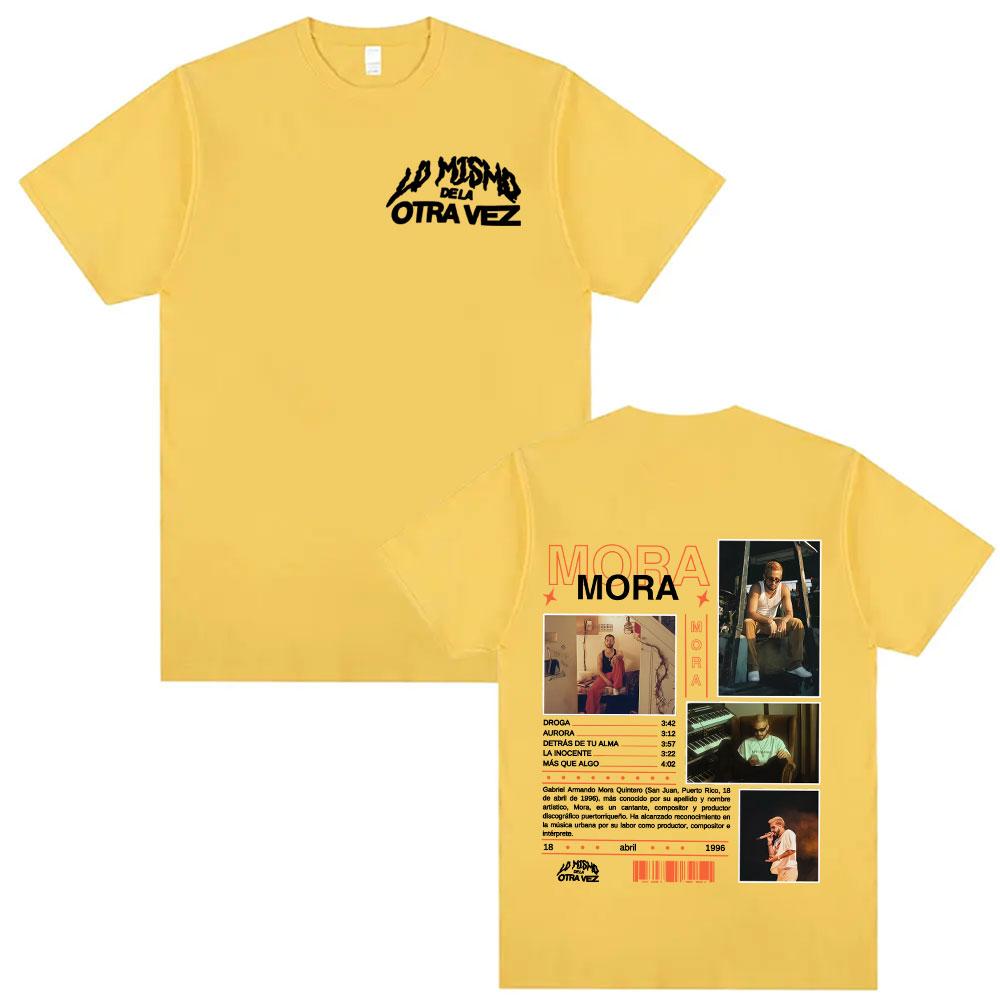 Rapper Mora Lo Mismo Dela Otra Vez Tour 2025 Merch Tshirts Unisex Fashion Hip Hop Vintage T Shirt Unisex Short Sleeve Tshirt Tops