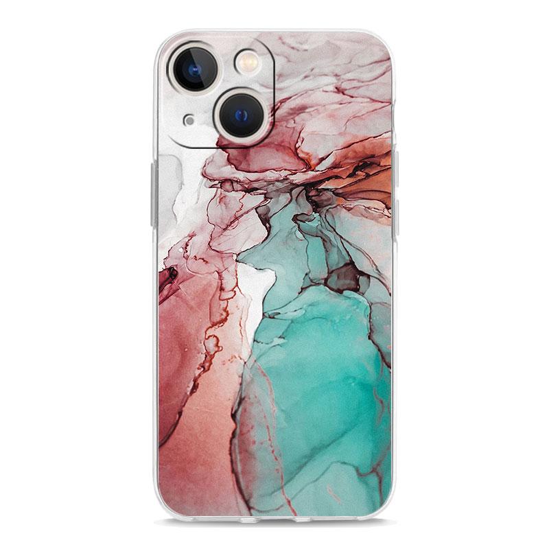 Priehľadný kryt na telefón pre iPhone 17 16 15 14 13 12 11 Pro Max Plus 17 AIR Nárazuvzdorný mäkký TPU obal Vintage mramorový Capas