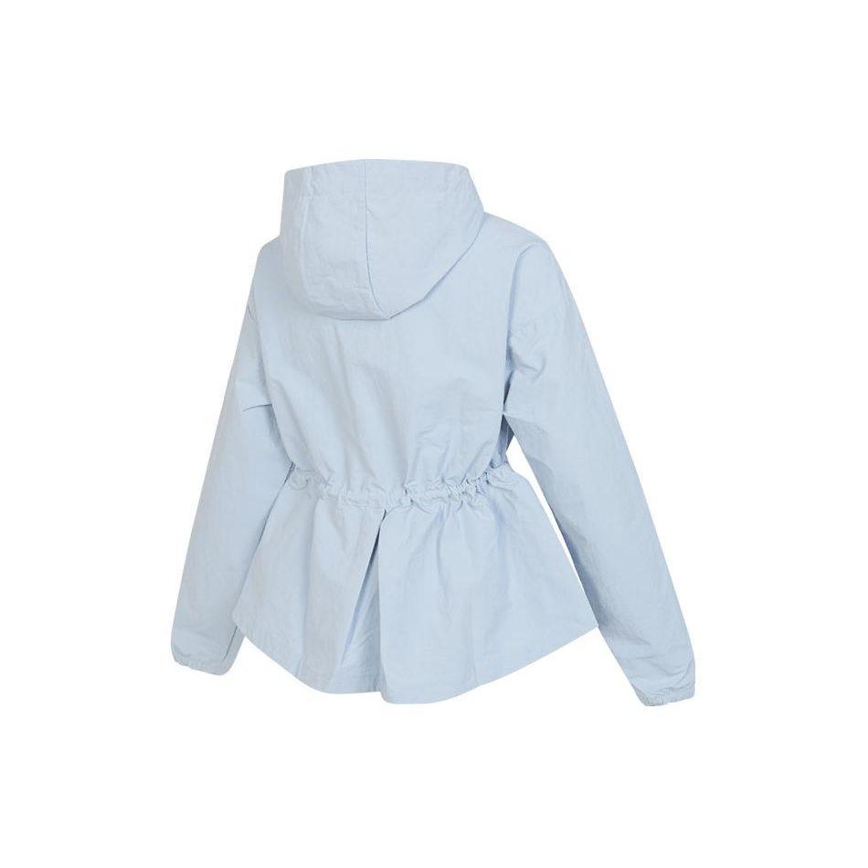 Nike Solid Color Logo Drawstring Hooded Woven Jacket Women Jacket Sky-Blue FN3670-440