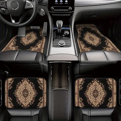 4Pcs Anti-slip Persian Carpet Bohemian Car Floor Protector Rugs Car Floor Mats  for Front Rear Seats