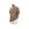 Emporio Armani Solid Color Short Sleeve Button Shirt Men shirts Gray EM000593-AF12356-U6189