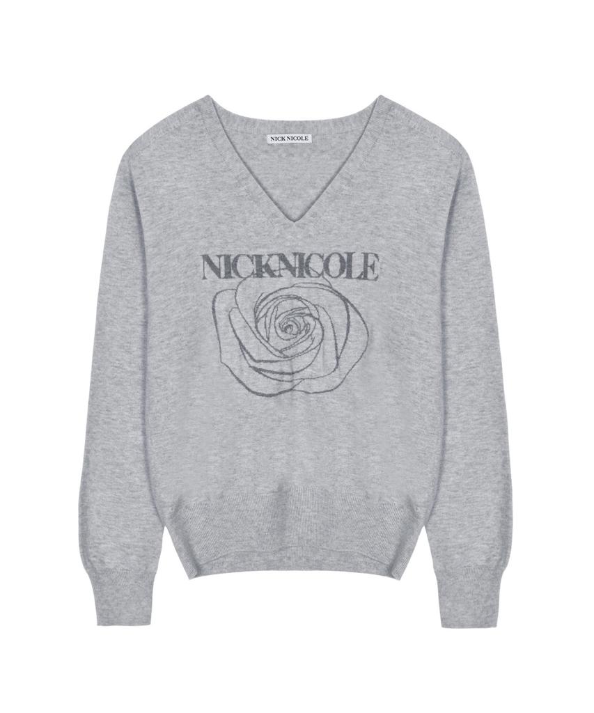 Nigaennikol Nicole Rose Jaquard Pullover Knit_Gray