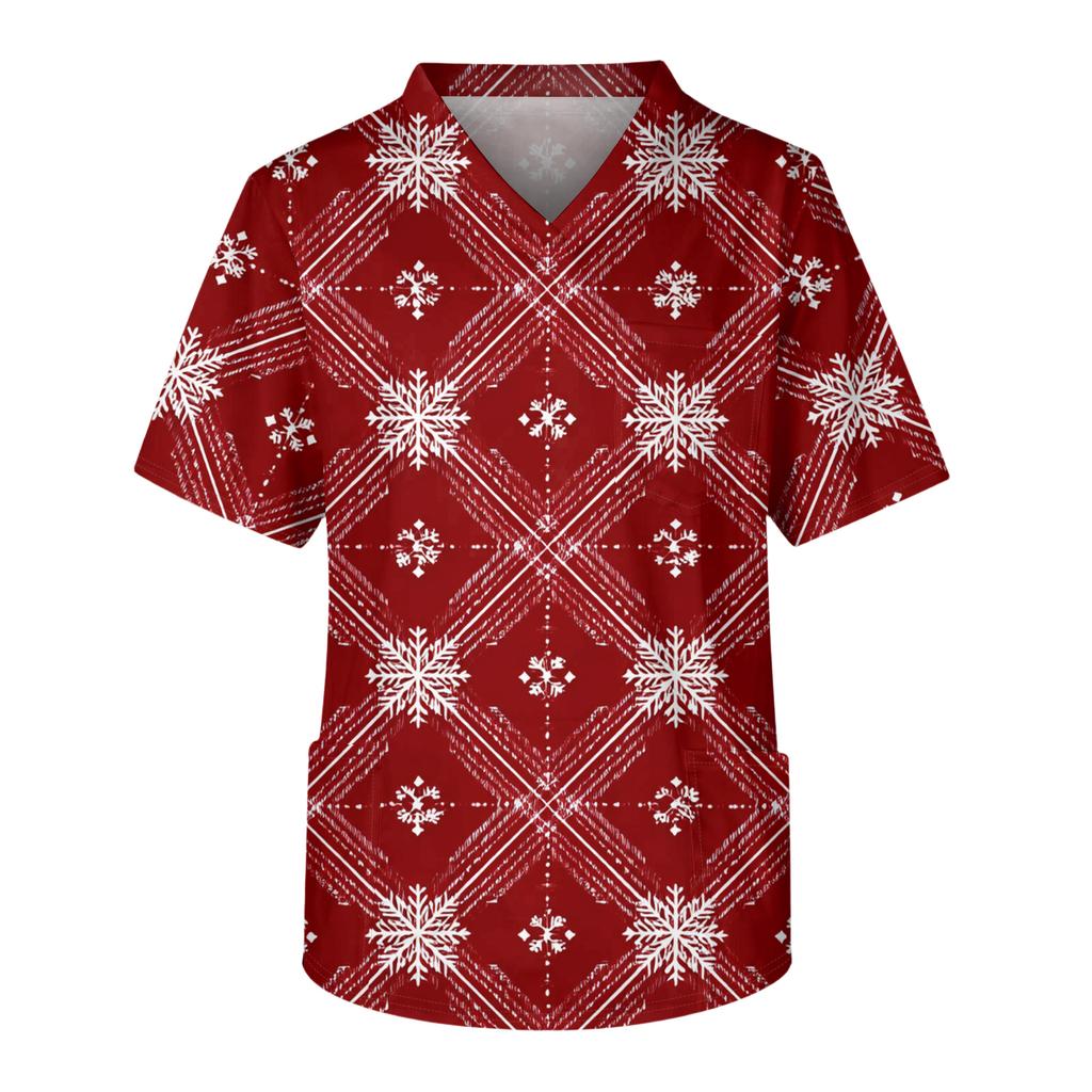 Herren Casual Kurzarm V-Ausschnitt Bedrucktes Fronttaschen-Top