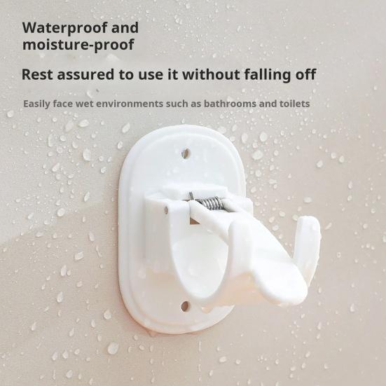 Gardinstangkrok To installasjonsmåter Selvklebende No-punching Anti-skli med skruehull Lastbærende Soverom Stue Gardinstang Holderstang