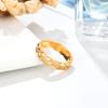 Rhombus Inlaid Zircon Ring, Simple and High-end Ins Niche Ring Titanium Steel Women