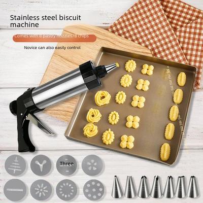 Set di pistola e stampo per decorare biscotti in acciaio inossidabile