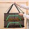 Breathable Mesh Hanging Drying Rack Vegetable Dryer with Rotating Hook Plant Hanging Net for Indoor and Outdoor Use