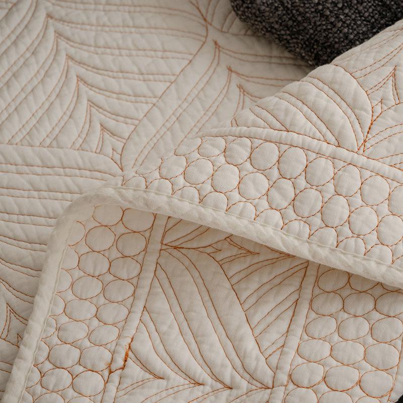 Double-sided Four-season Cotton Double-sided Sofa Cushion Cushion Universal Fabric Gray Simple Fashion Embroidered Sofa Towel Cushion