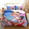 New Anime Genshin Impact Yoimiya Bedding Set King Duvet Cover Pillow Case Comforter Cover Bedclothes Bed Linens Home Textiles