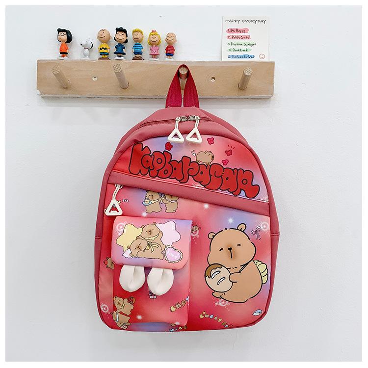 School Bag 2-5 Years Old Cute Bag Kapibara Backpack Light Casual School Bag Batch