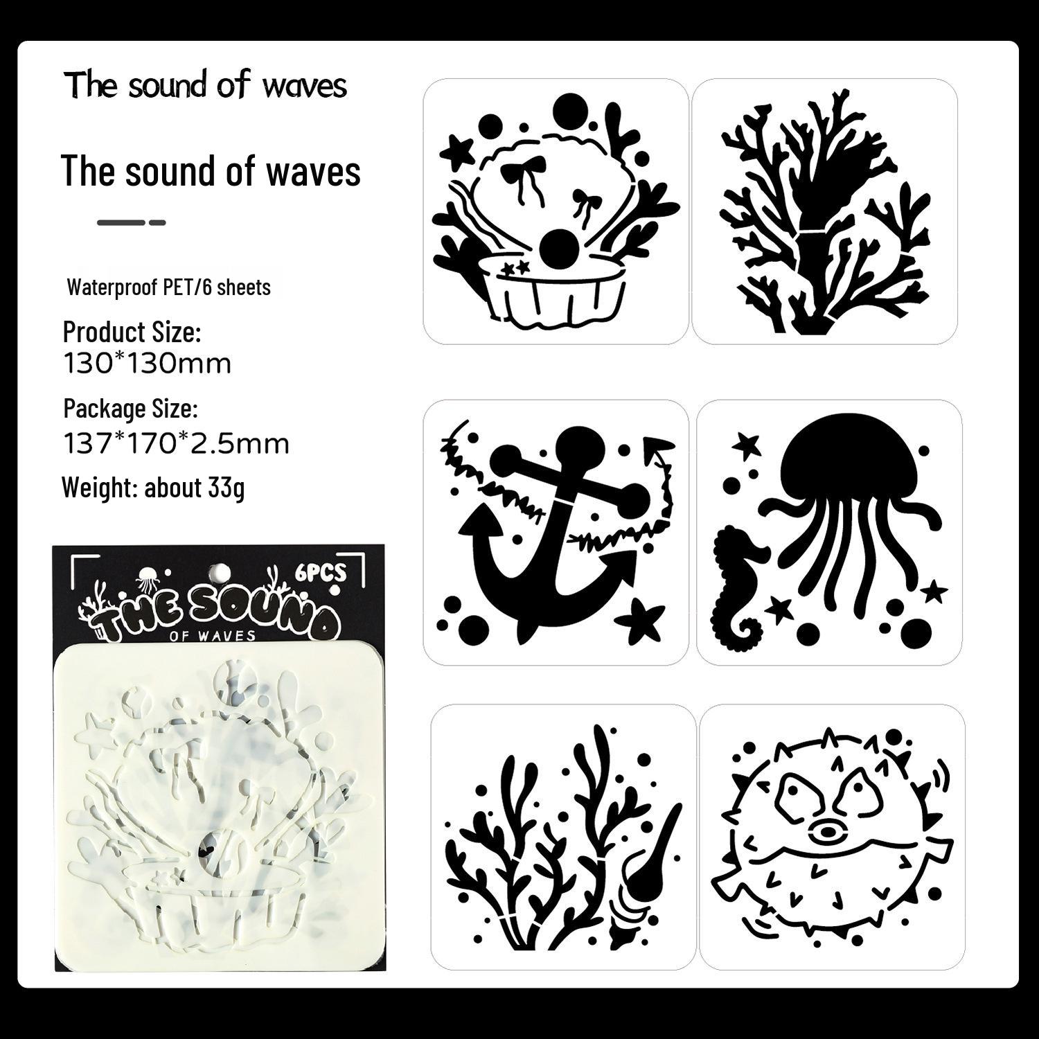 Sea Breeze Hand-painted Children s Oil Pastels DIY Template Set Ocean Dream