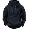 Frühling und Herbst Herren Kapuzenpullover Unifarben Jugend Sport Mehrere Taschen Lederpullover Arbeitskleidung