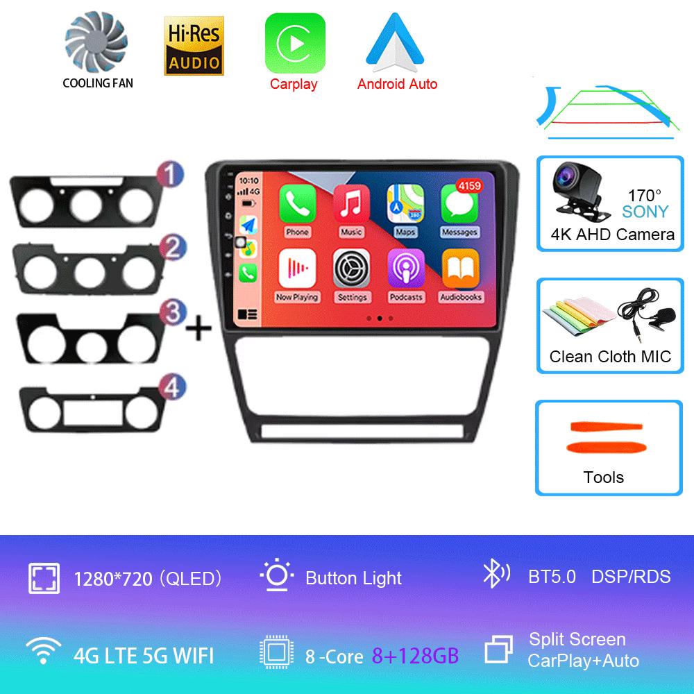 Android 14 Car Radio for Skoda Octavia 2 A5 2004 - 2013 Multimedia Video Player Navigation Stereo DVD Carplay Audio Head Unit