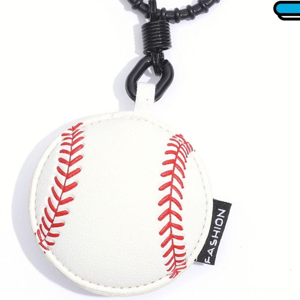 Cartoon 3D Ball Leather Keychain Volleyball Car Key Ring Fashion Rugby Football Pendant  Women Men