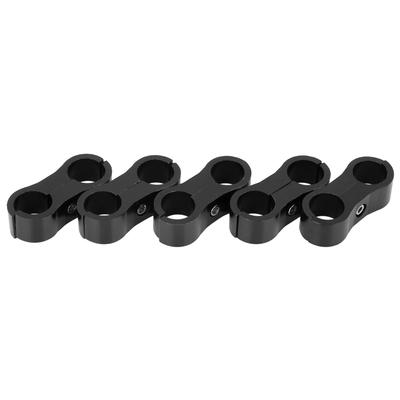 X AUTOHAUX Svorka na rozdeľovač hadíc, Svorka na hadicu, Konektor palivového vedenia, Hliník, Čierna, Balenie 5 ks AN6