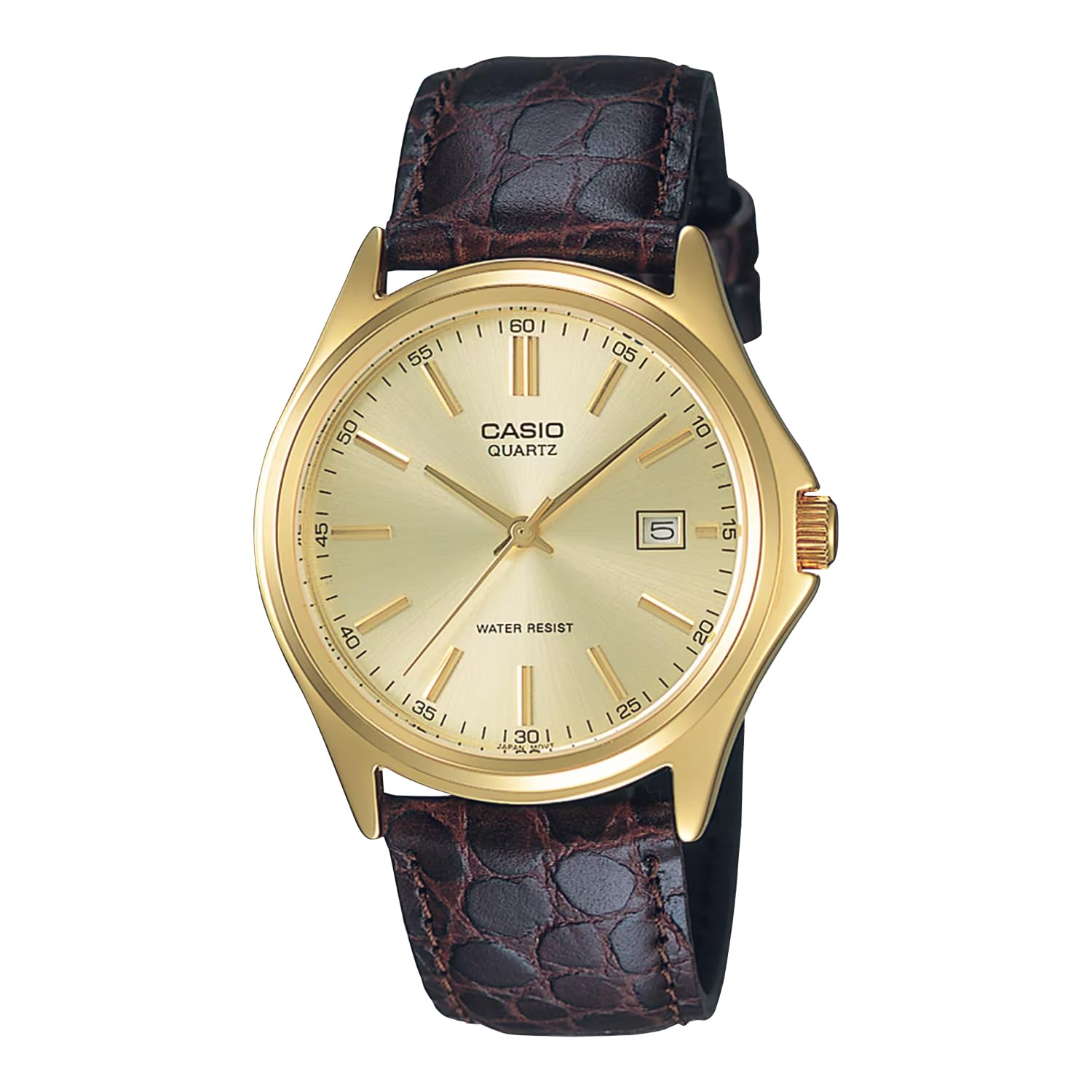 

Casio Quartz Watch Gold with Brown Leather International Model Men s MTP-1183Q-9A Band, [Used]