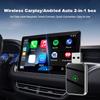 2in1 Wired To Wireless CarPlay Adapter Convert Type-C Plug & Play Fast Connect Mini Smart AI Auto Box Dongle for iPhone Android