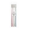 Macaron Nano Toothbrush Set: 3-Piece Japanese Adult Design with Lid, Small Head, Ceramic Colors