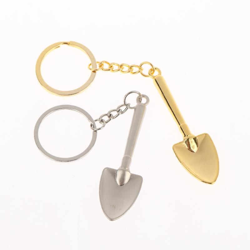 2 Stück Metall Mode Einfacher Stil Handgefertigt Schaufelförmige Schlüsselanhänger Für Unisex Dekoration Taschen Autoschlüssel Handwerk