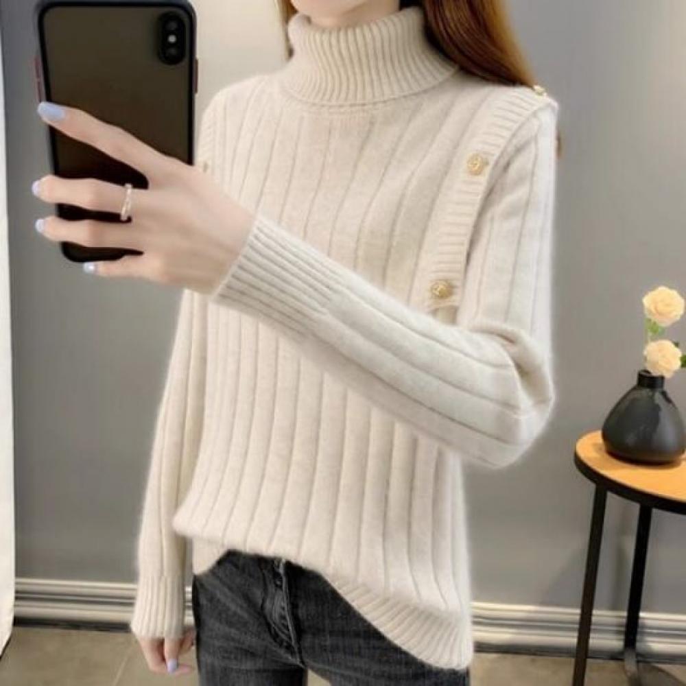Navava Men Daily Ribbed TurTleneck Long Sleeve KniT T shirT Nk2794