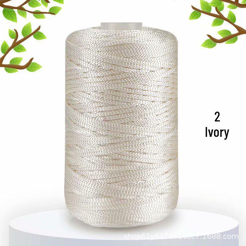 125g Ice Silk Linen Yarn for Knitting: Medium-Thick, Light, and Glossy for Hats, Bags, Cushions, and Crochet Projects.