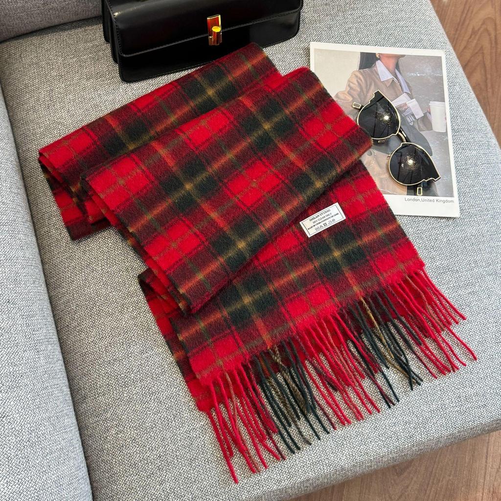 2025 Unisex 100% Wool Scarf: Versatile and Warm for Autumn & Winter