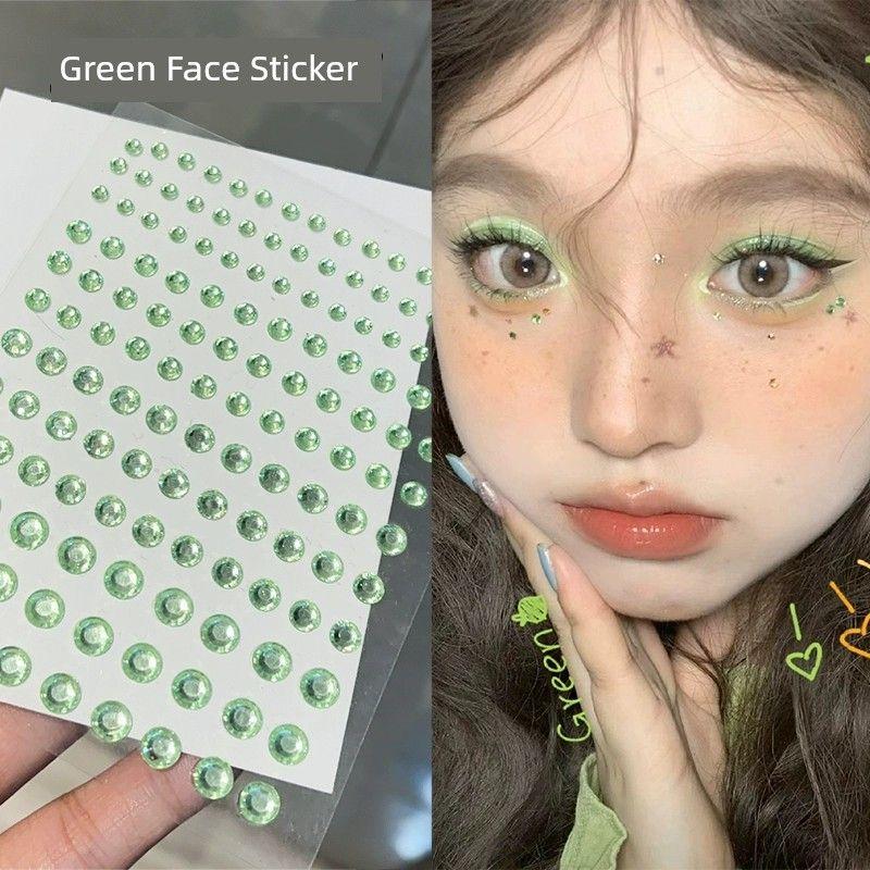 Music Festival Makeup Face Pasters Butterfly Ornament Star Moon Stick-on Crystals Concert Face Sticker Ornament Ornament Rhinestone Bright Diamond