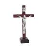 Wooden Catholic Jesus for Cross Crucifix with Stand Religious Prayer Tabletop De Top Sale
