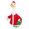 Santa Claus Goose Outfit for 23" Lawn Goose Christmas Costume with Santa Hat Xmas Goose Clothes for Cement or Plastic Goose Garden Decoration